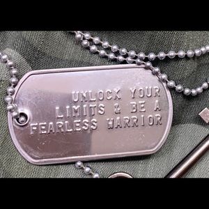 Dog Tag Necklace with inspiring message